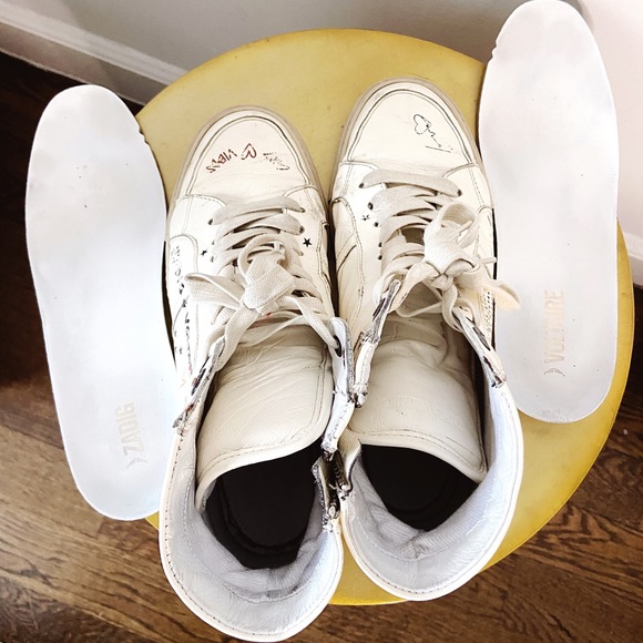 ZV1747 High Flash Sneakers CRUSH Leather ZADIG&VOLTAIRE, size 40 US 9 Distressed - Picture 12 of 15